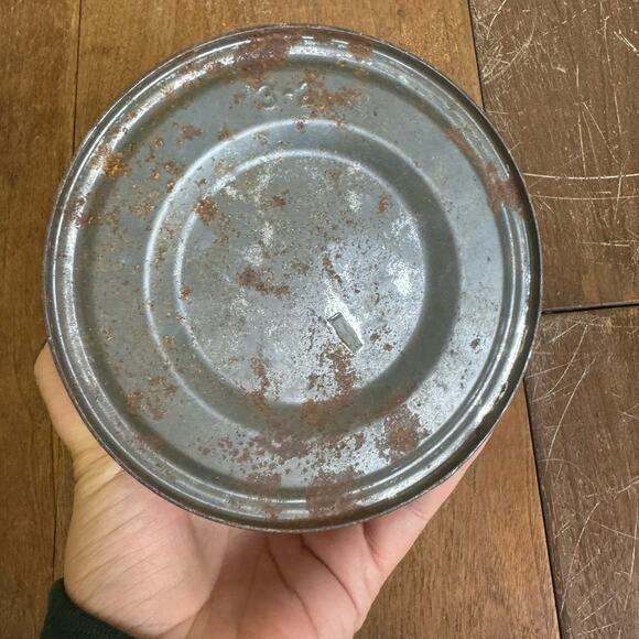 Vintage 1959 Folger's 4 Cents off Coffee Can Tin Metal Short Advertising Decor - Picture 8 of 10